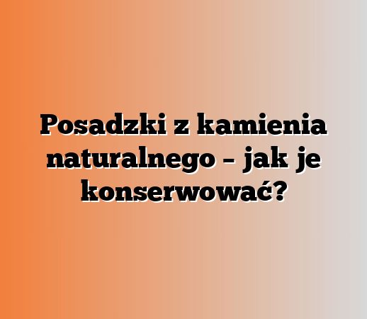Posadzki z kamienia naturalnego – jak je konserwować?