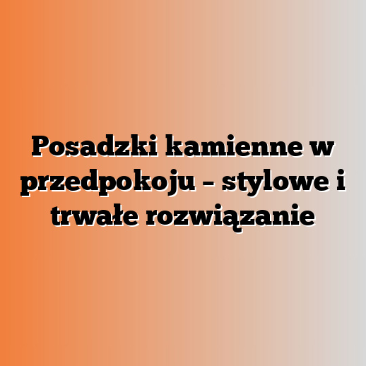 Posadzki kamienne w przedpokoju – stylowe i trwałe rozwiązanie
