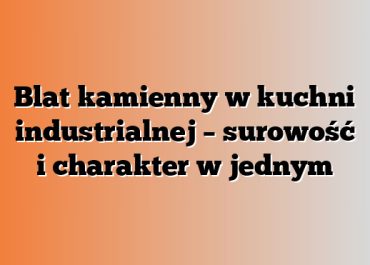 Blat kamienny w kuchni industrialnej – surowość i charakter w jednym